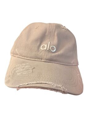 Alo Distressed Pastel Cream Baseball Cap